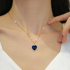 Exclusive Blue Heart Elegance Pendant