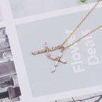 Olivenorma Artificial Opal Moonstone Cross Pendant Necklace