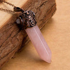 Olivenorma Natural Crystal Hexagon Necklace