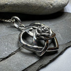 Celtic Rose Heart Necklace