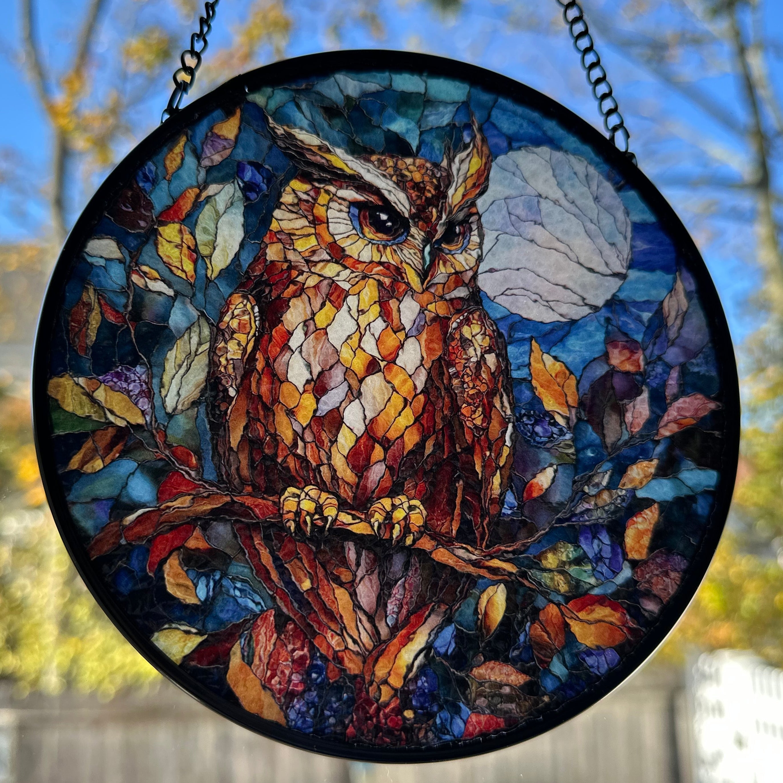 Autumn Night Owl Suncatcher