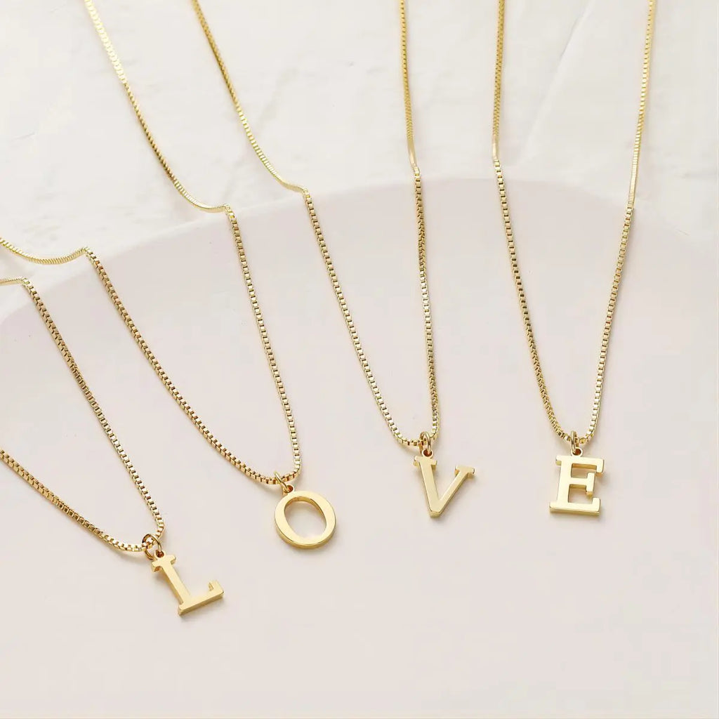 Enzhalynne | Necklace with Initials 18K Gold