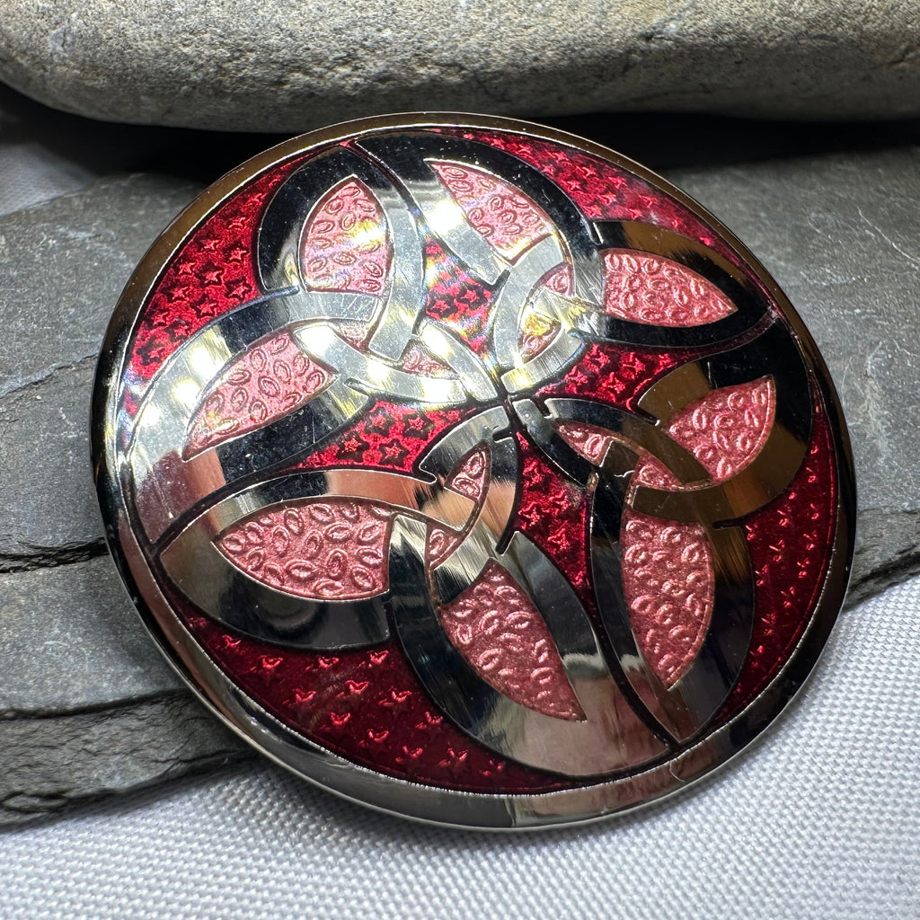 Trinity Knot Enamel Celtic Brooch