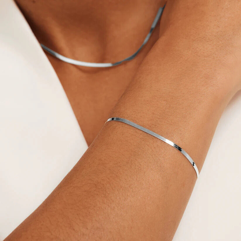 Soleil Serpent Bracelet | White Gold
