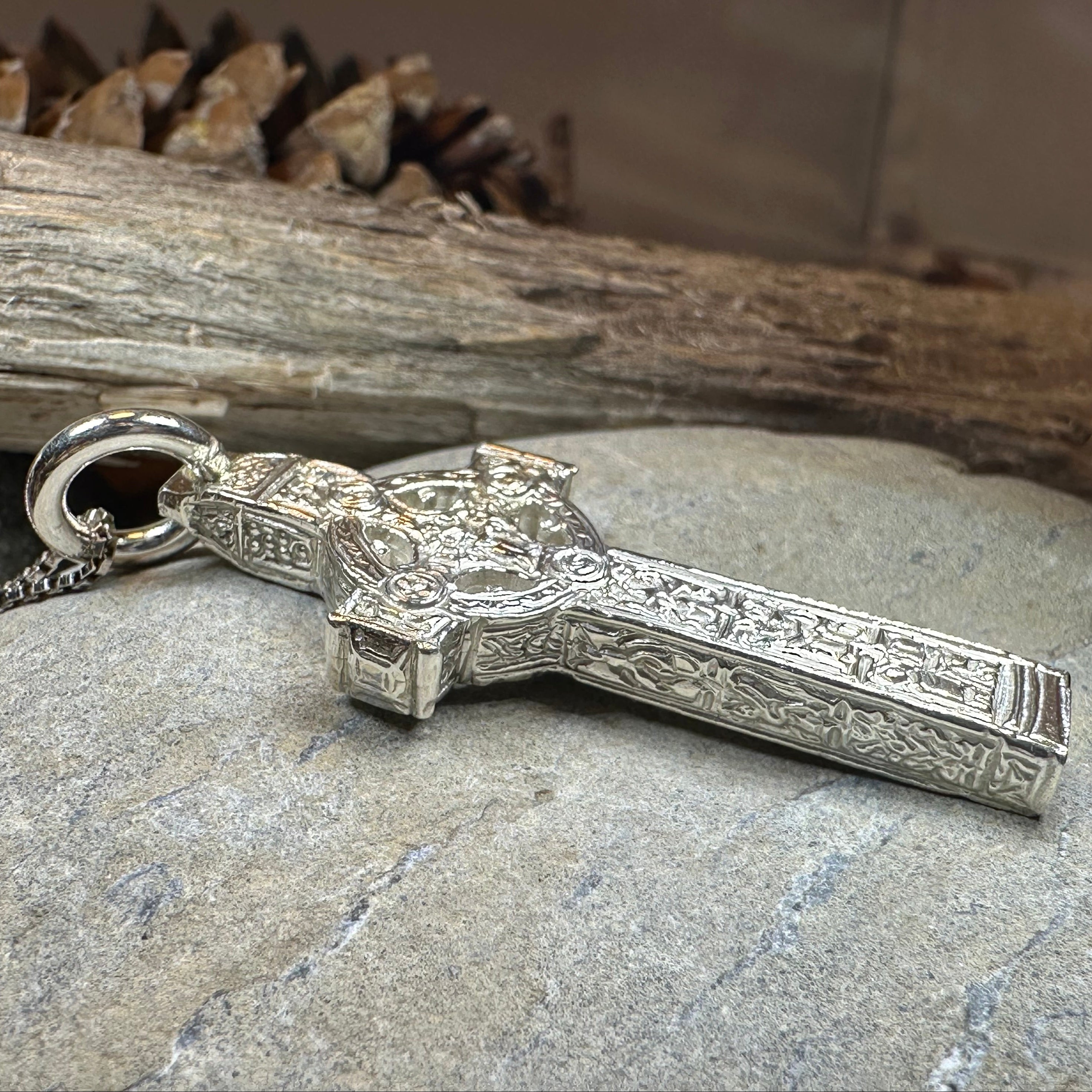 Artisan Irish Clonmacnoise Cross Necklace