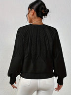 Yashodha – Stylish Puff Sleeves Knitted Sweater