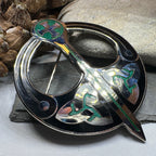 Enamel Celtic Trinity Knot Tara Brooch