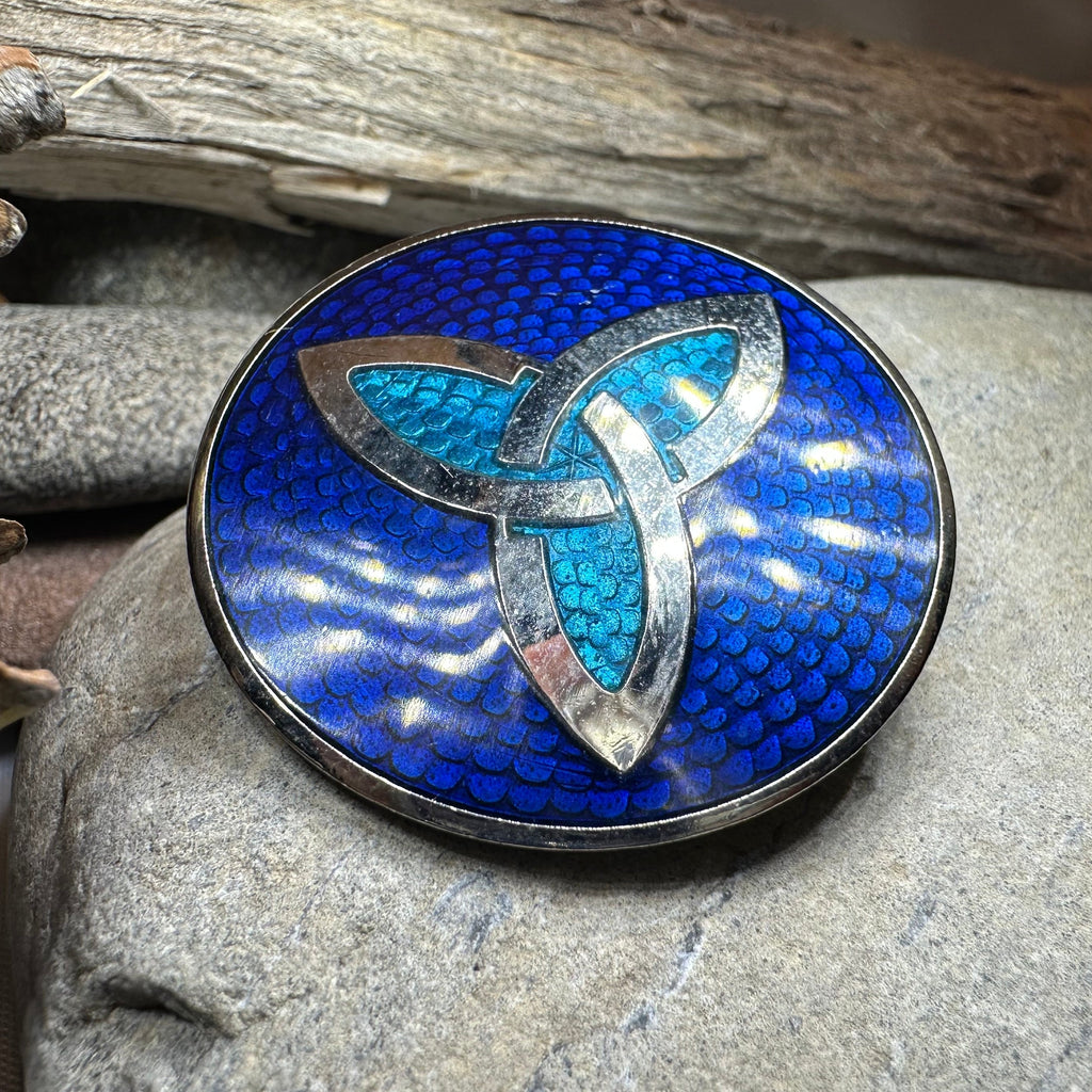 Enamel Trinity Knot Brooch