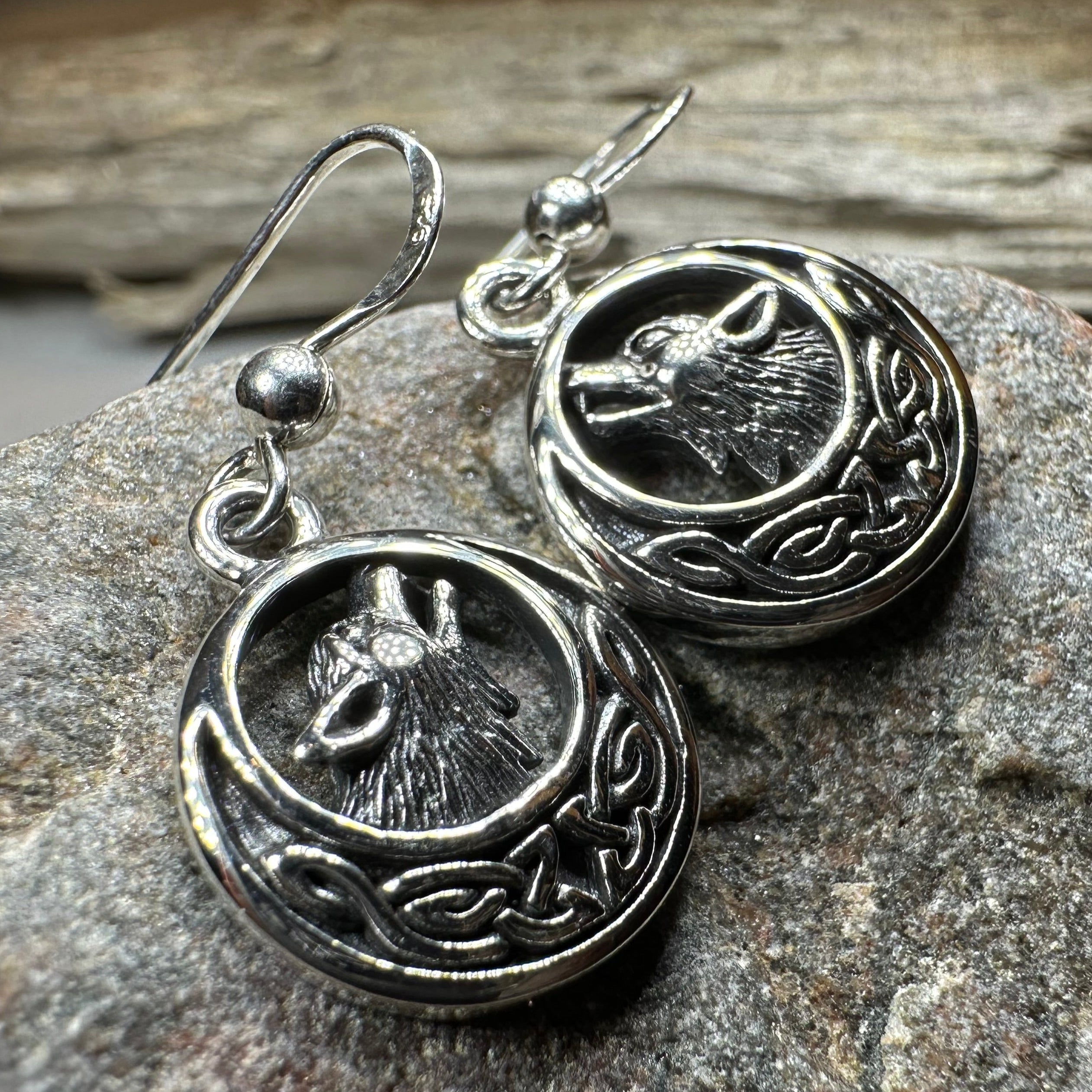 Celtic Wolf Spirit Earrings