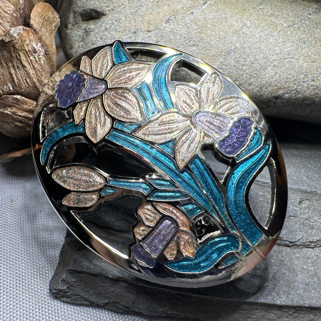 Daffodils of Wales Brooch