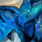 Hand Painted Salt Water Silk Scarf