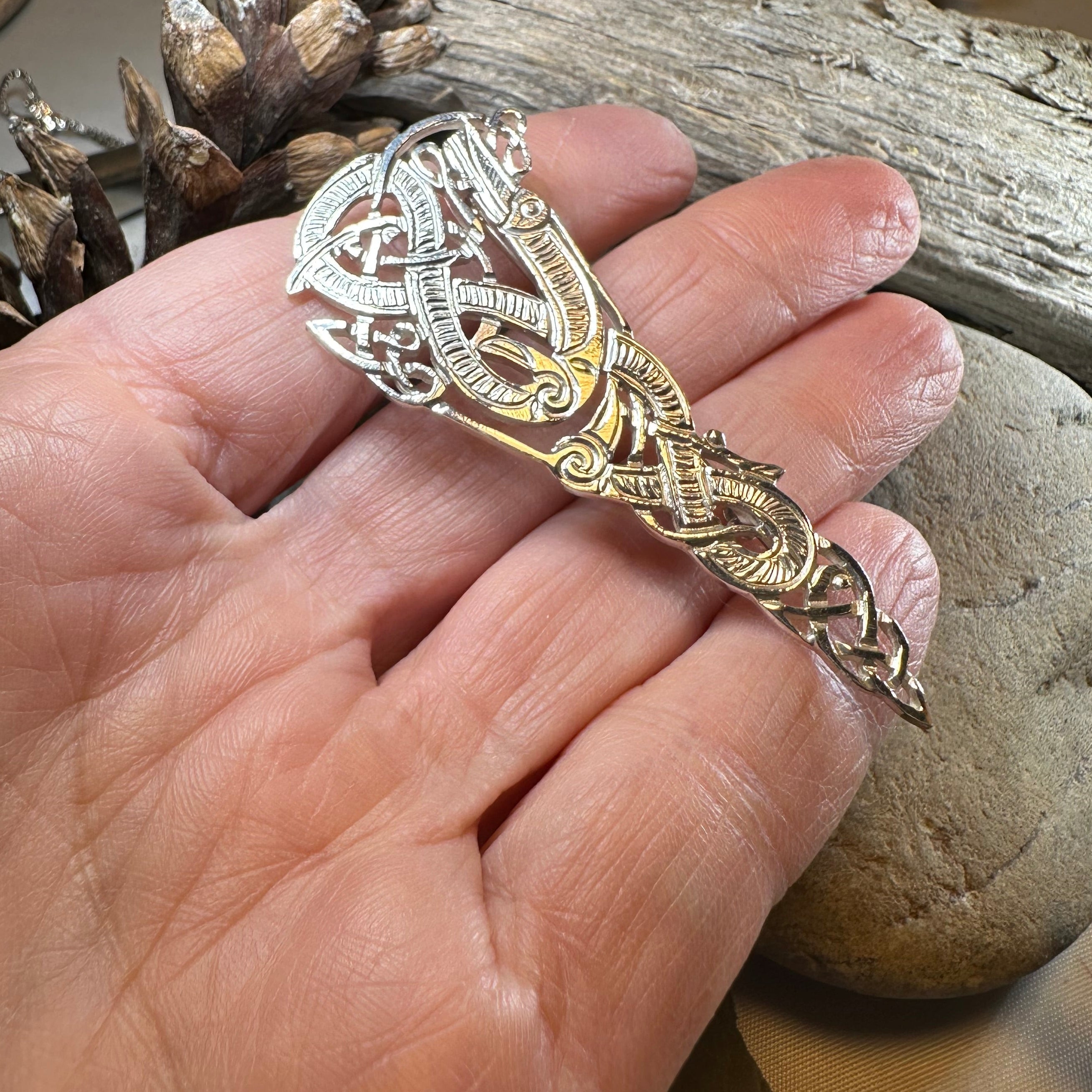 Artisan Irish Celtic Beast Brooch