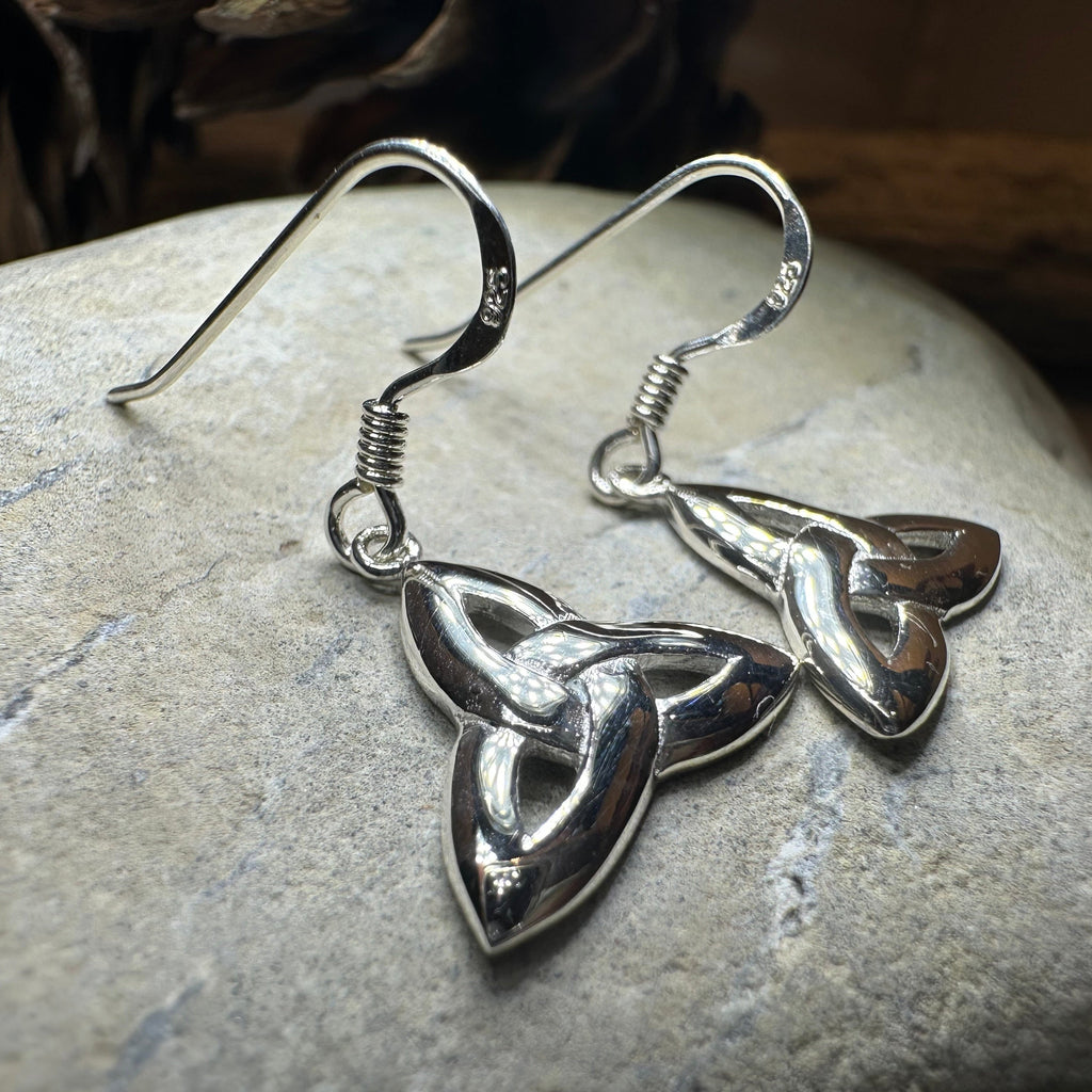 Dainty Trinity Knot Earrings