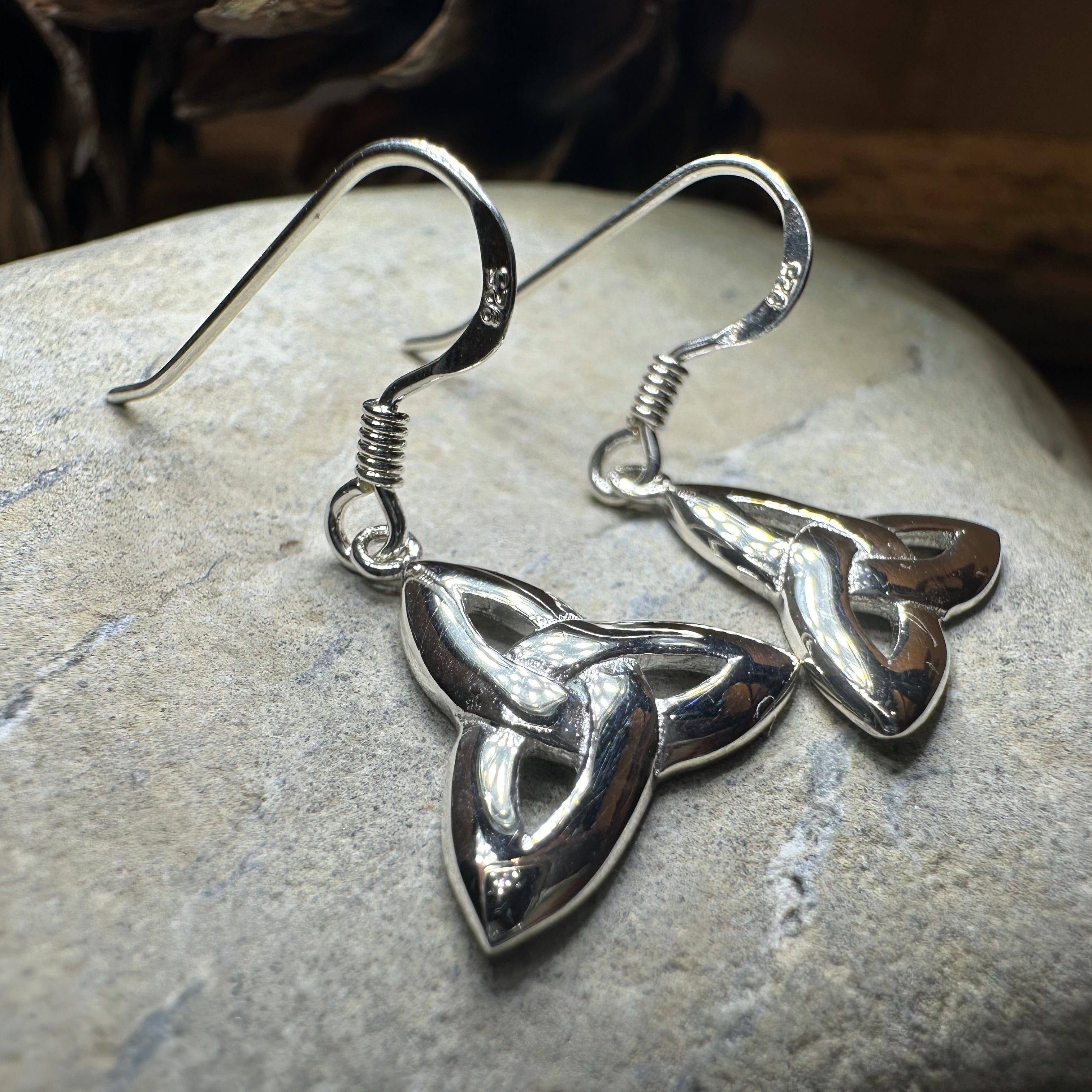 Dainty Trinity Knot Earrings