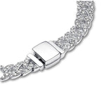 Pave Cuban Bracelet | White Gold