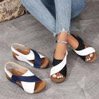 Color Wedge Orthopedic Sandals for Women