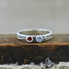 Two Stone Stack Ring