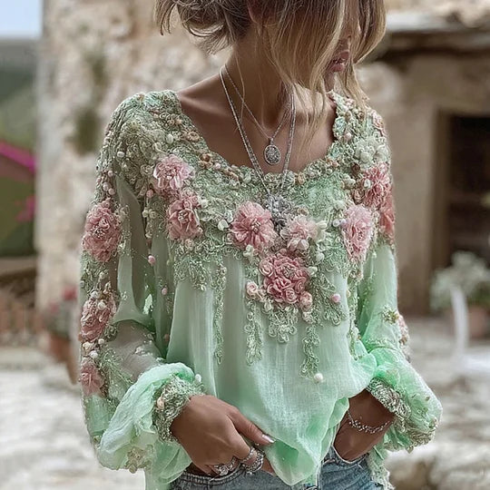 Daisy - Bohemian Floral Blouse