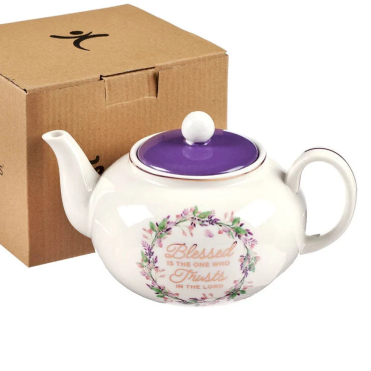 Purple Blessed Ceramic Teapot