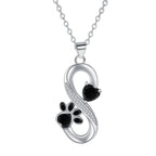 Infinite Symbol Necklace Hearts Paw Print