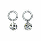 Women Silver Plated Drop Earrings With Cubic Zirconia