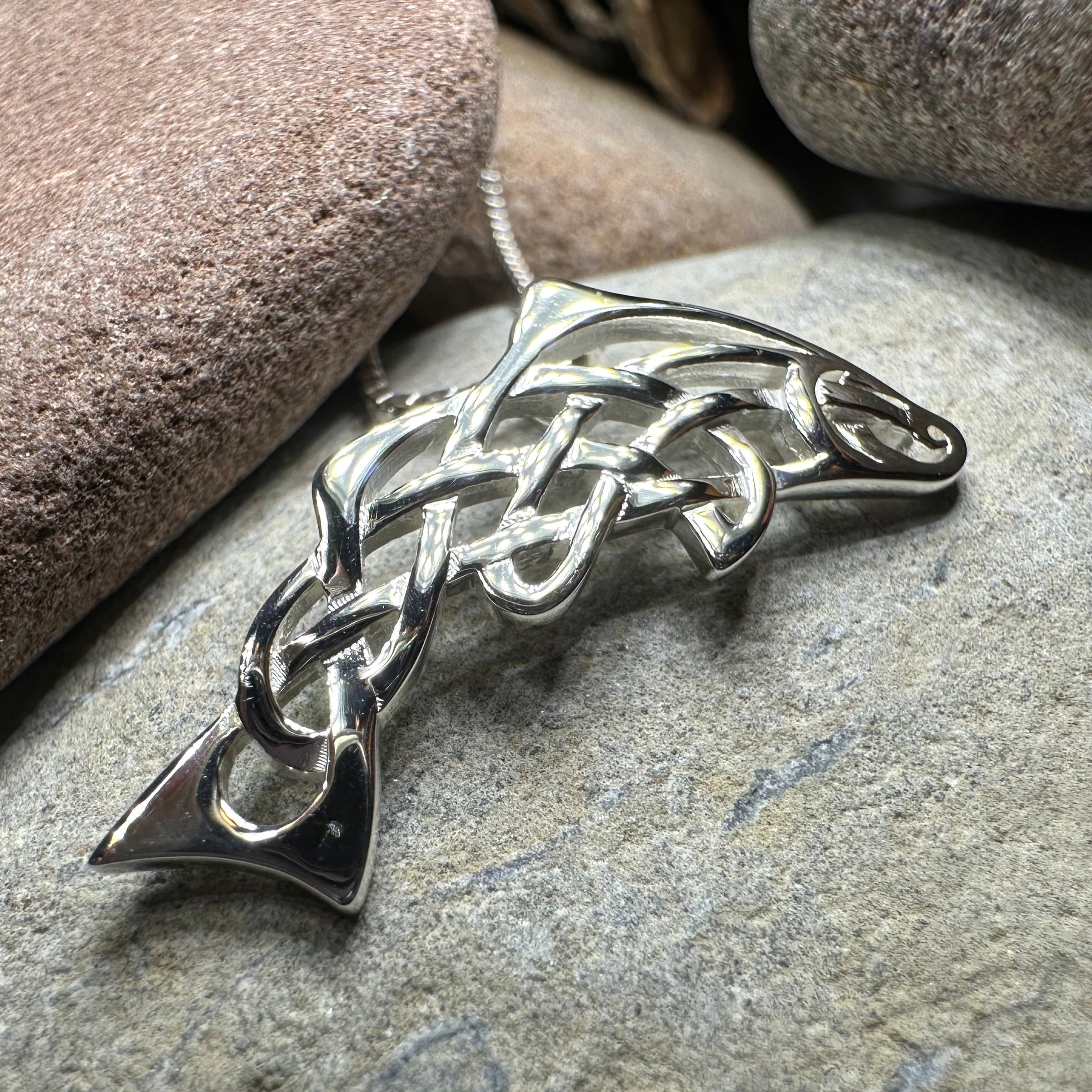 Celtic Salmon of Knowledge Necklace