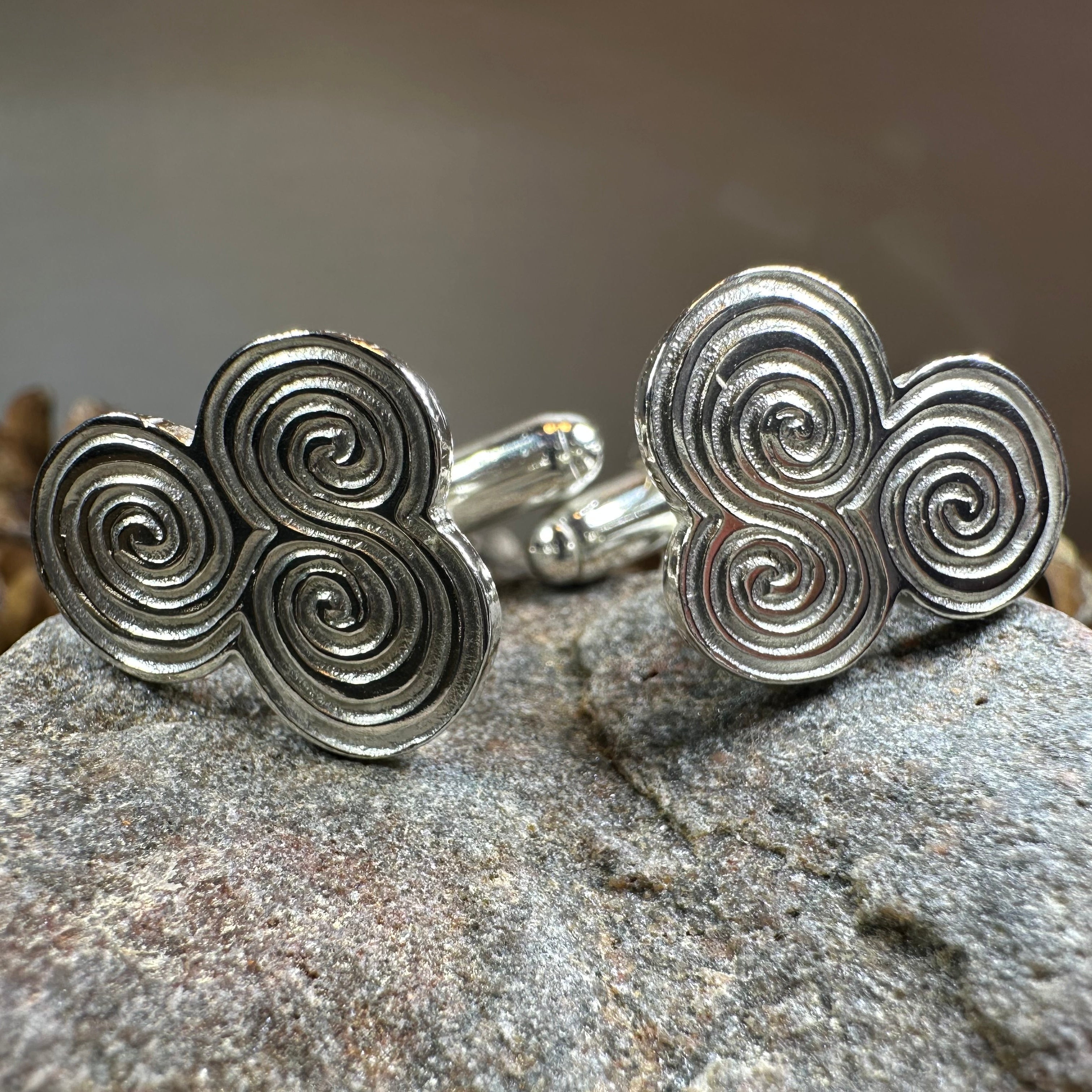 Artisan Newgrange Triple Spiral Cufflinks