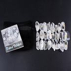 25pcs Clear Quartz Rune Set Handcrafted Nordic Divination
