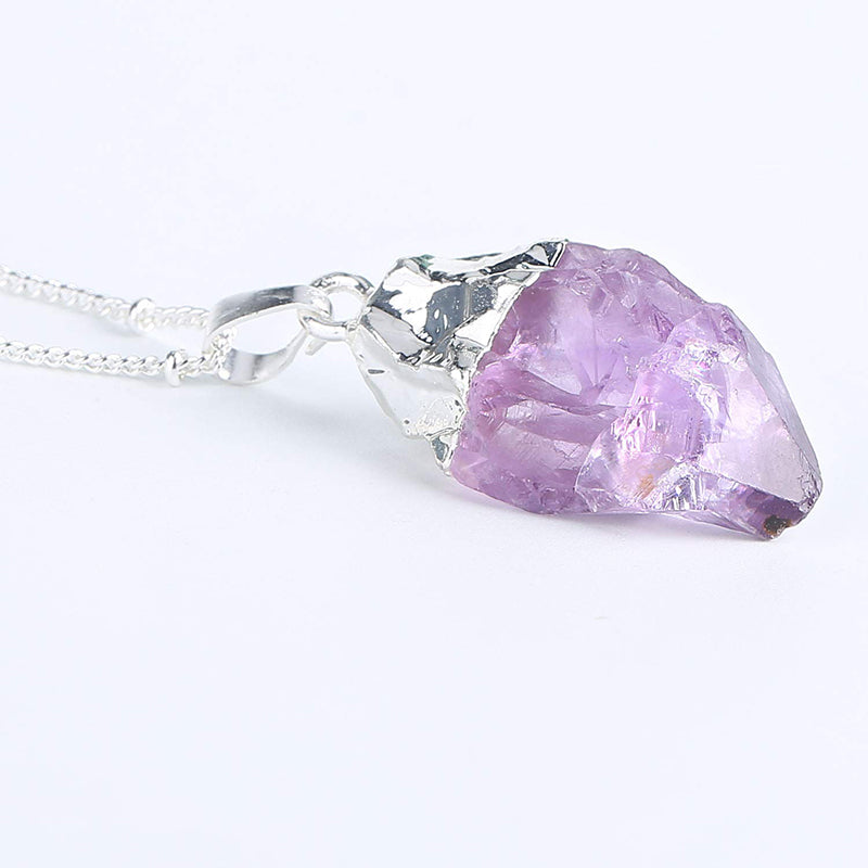 Olivenorma Amethyst Crystal Healing Necklace
