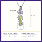 Olivenorma Women Birthstone Engraved Name Necklace