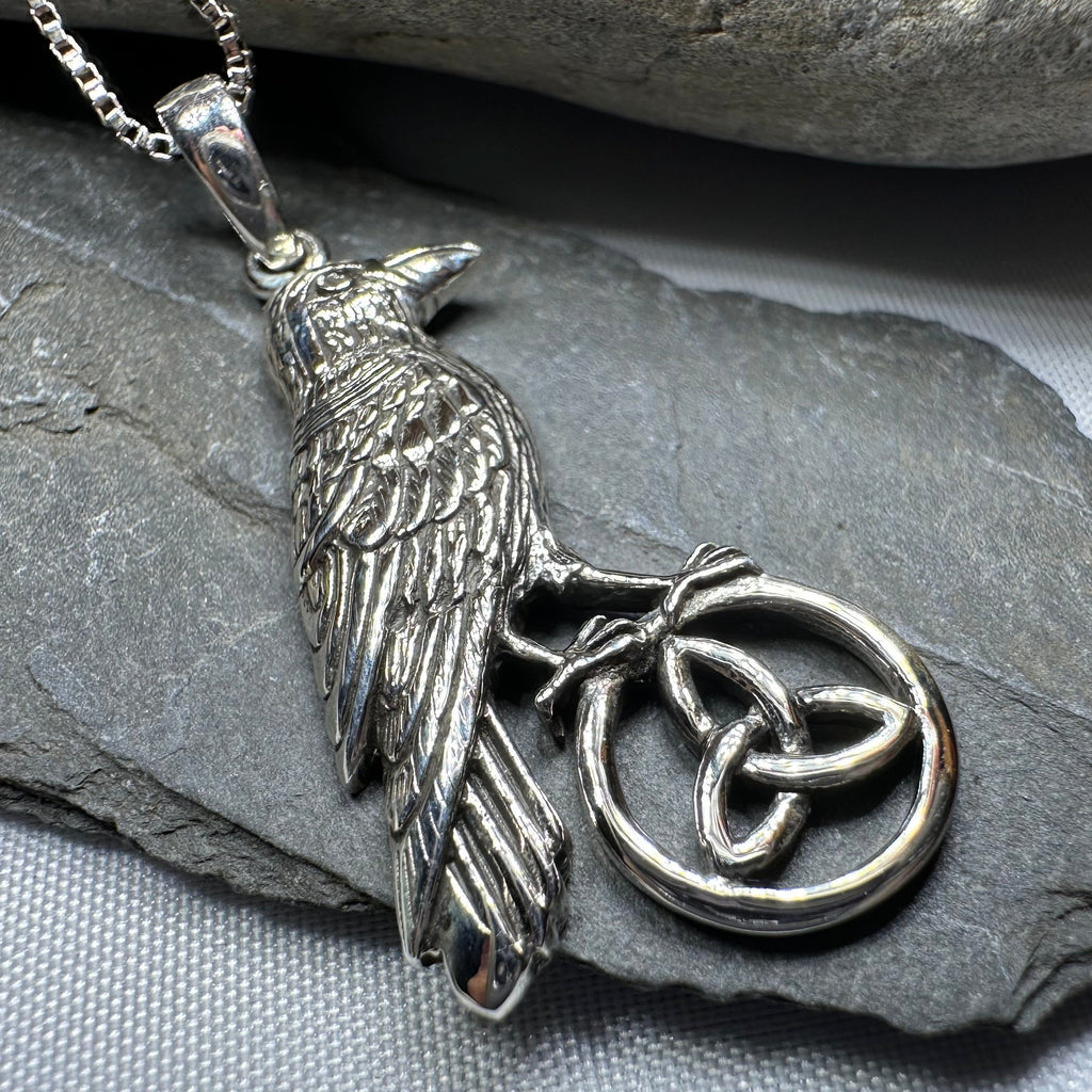 Celtic Guardian Raven Necklace
