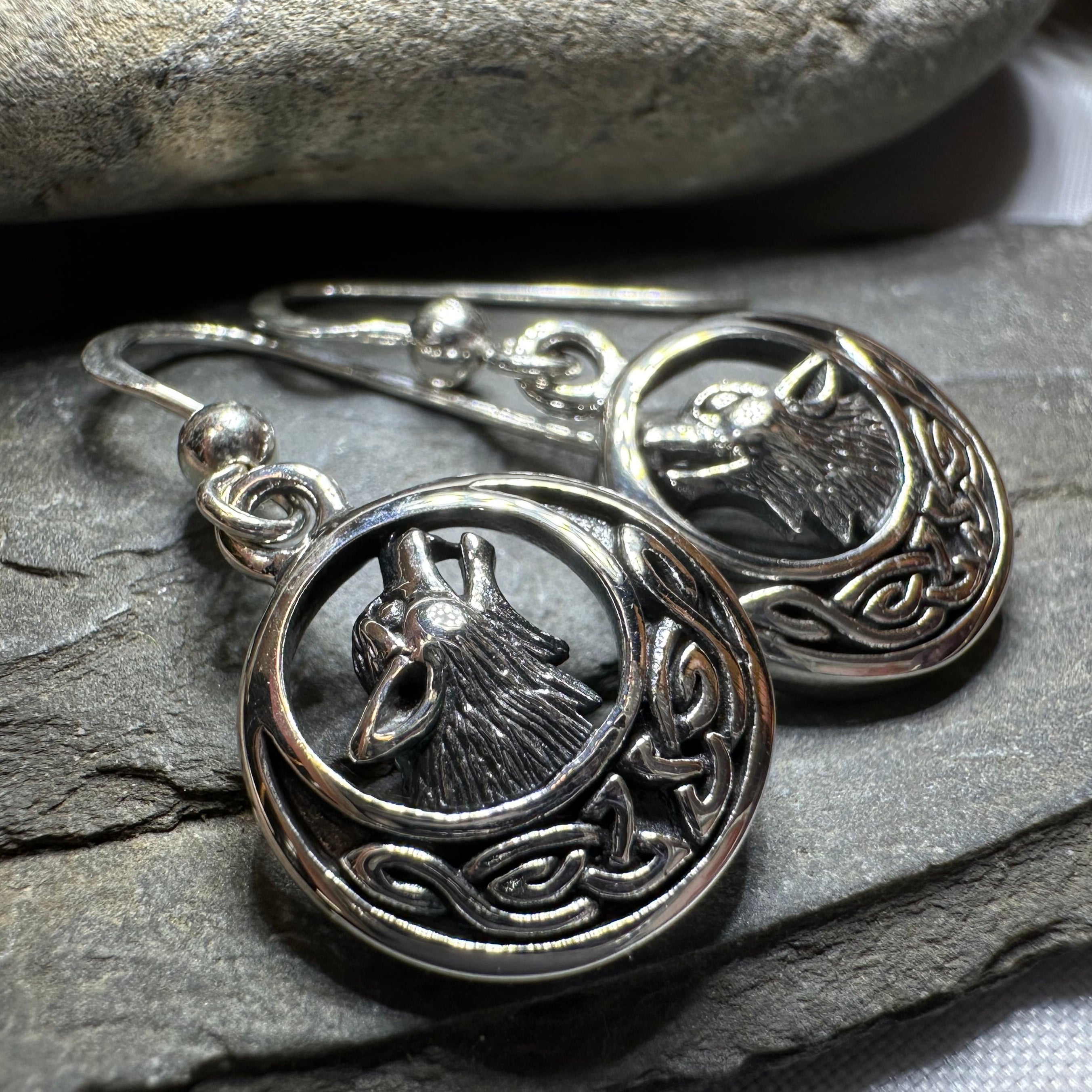 Celtic Wolf Spirit Earrings
