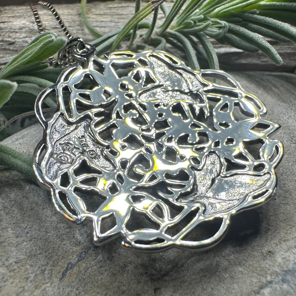 Pictish Triple Celtic Raven Necklace