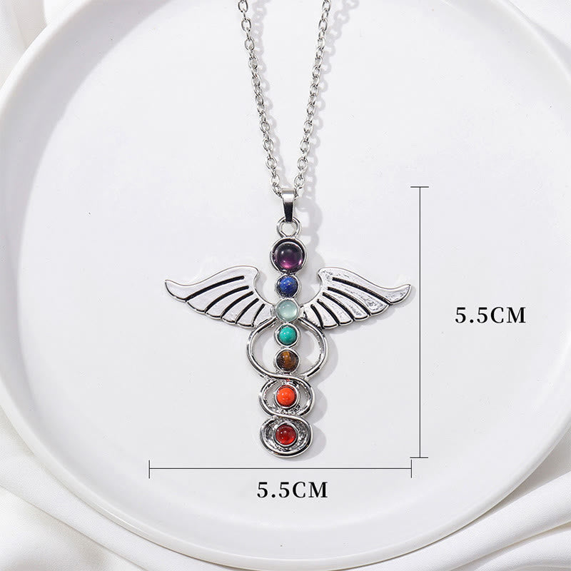 Olivenorma Wing 7 Chakra Healing Necklace