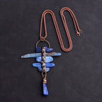 Olivenorma Irregular Kyanite Original Stone Six Link Tassel Necklace
