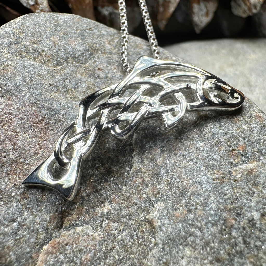 Celtic Salmon of Knowledge Necklace