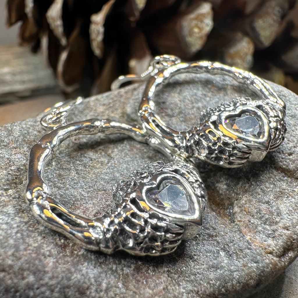 Gothic Claddagh Earrings