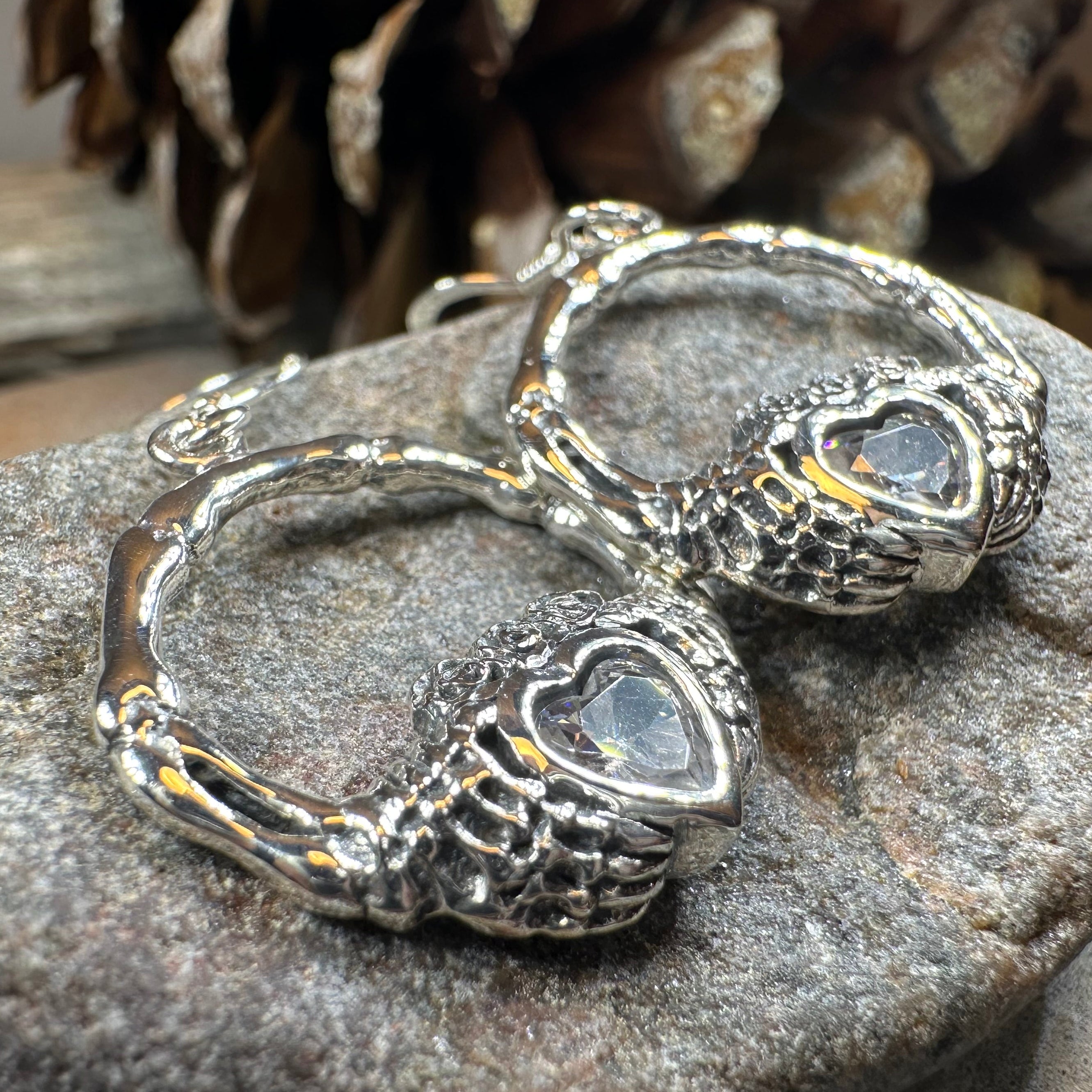 Gothic Claddagh Earrings