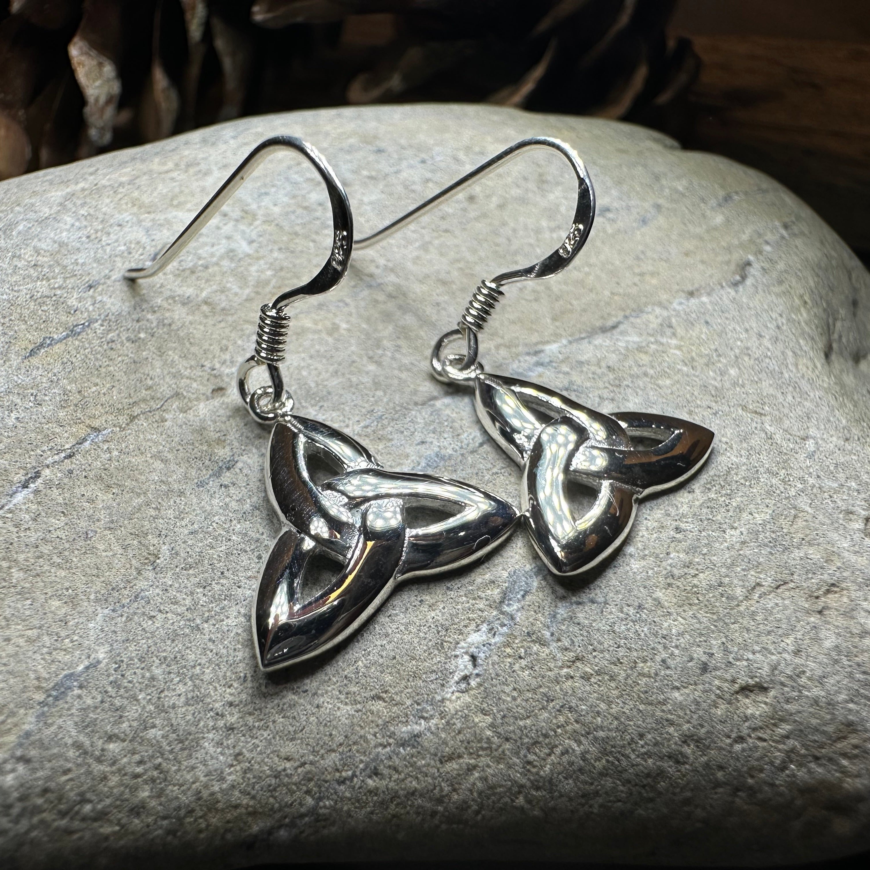 Dainty Trinity Knot Earrings