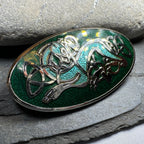 Enamel Celtic Dragon Brooch