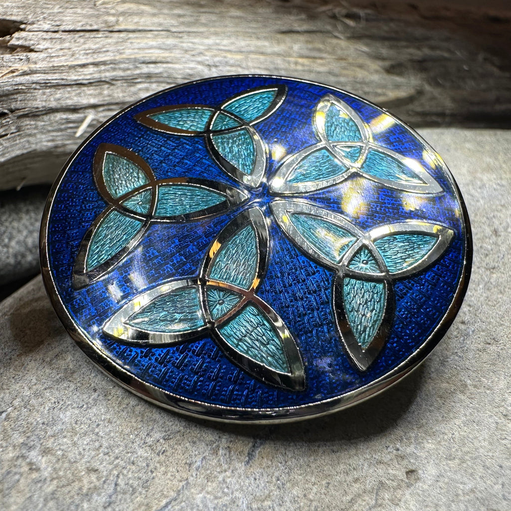 Trinity Knot Enamel Celtic Brooch