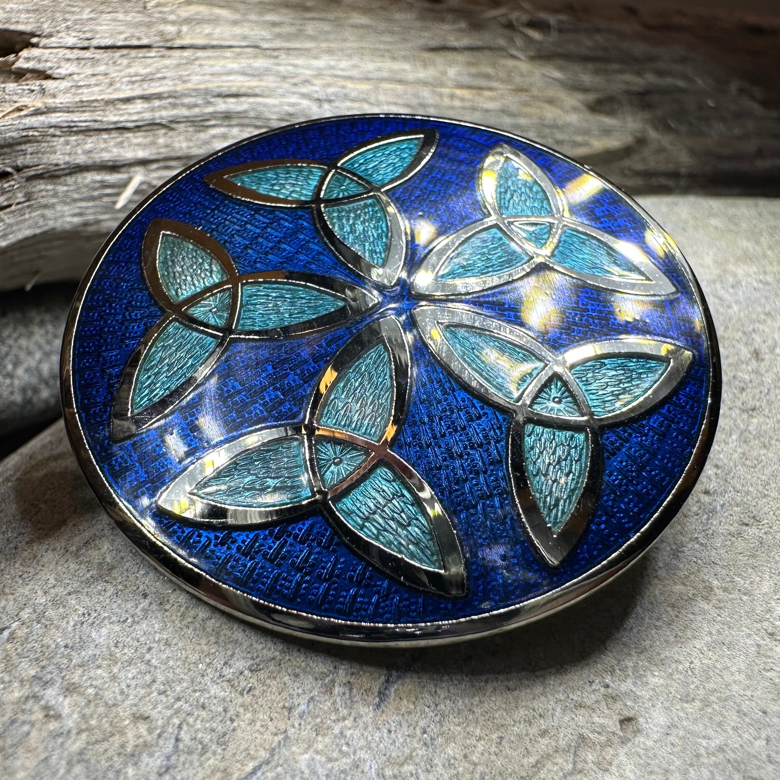 Trinity Knot Enamel Celtic Brooch