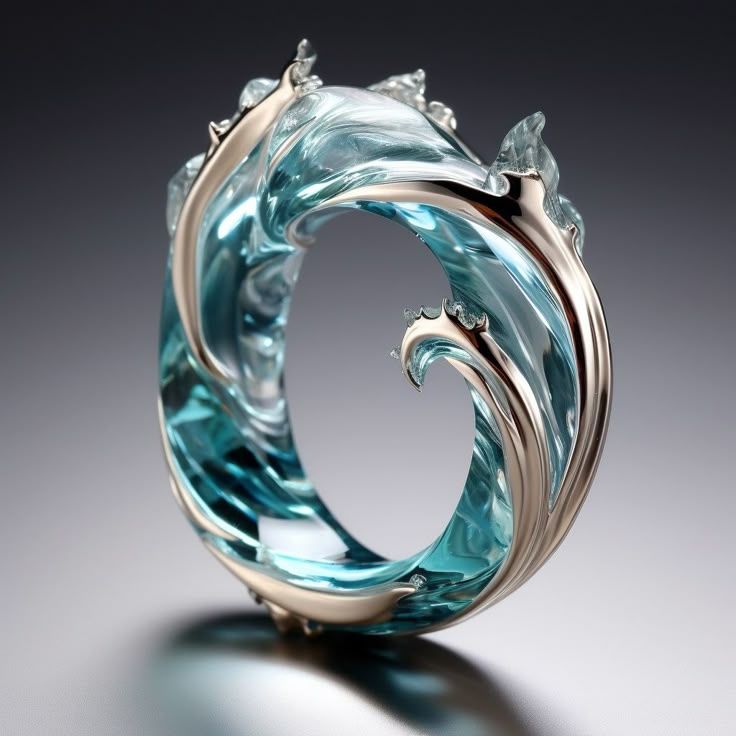 Exotic Clean Wave Ring