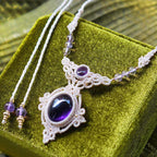 Olivenorma Amethyst Charoite Handwoven Guardian Bracelet Necklace