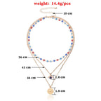 Olivenorma Epoxy Evil Eye Multi Layered Necklace