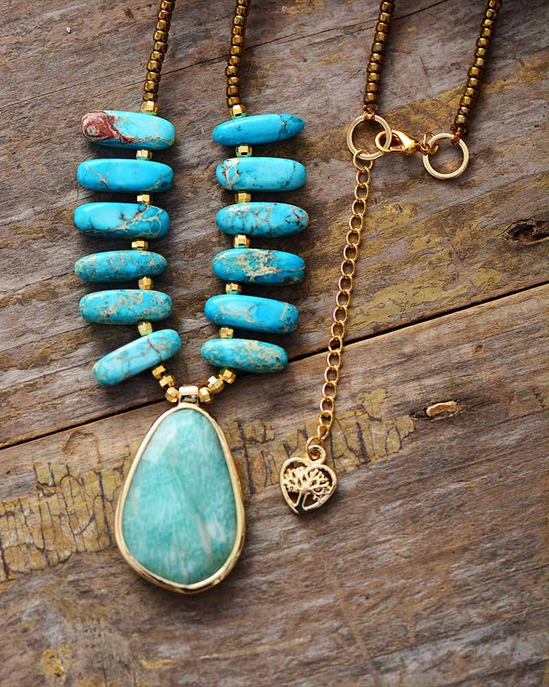 Natural Blue Stone Necklace