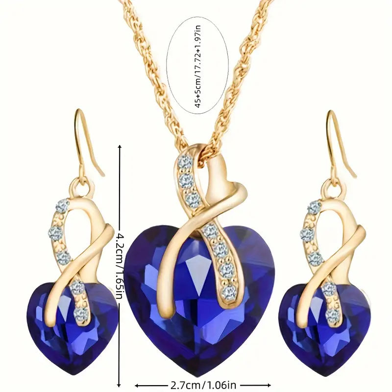 Exclusive Golden Sapphire Jewelry Set