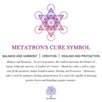 Olivenorma Obsidian Metatron'S Cube Symbol Necklace