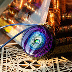 Olivenorma Rainbow Swirl Purple Pendant Orgone Necklace