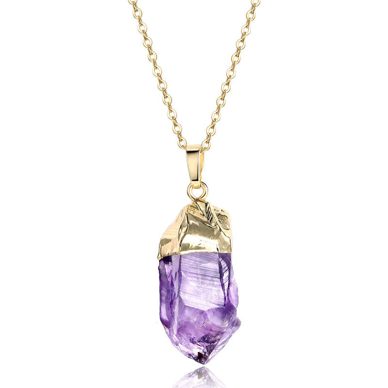 Olivenorma Amethyst Crystal Healing Necklace